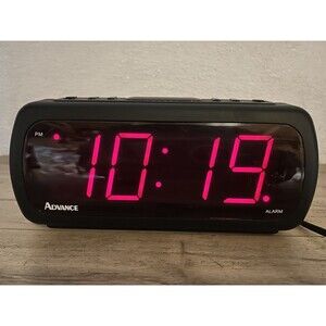 Vintage 1990s Advance LED Display Large Numbers Digital Alarm Clock Model: 4025
